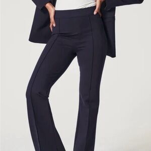SPANX Supersmooth Perfect Fit Ponte Flare Navy Pants